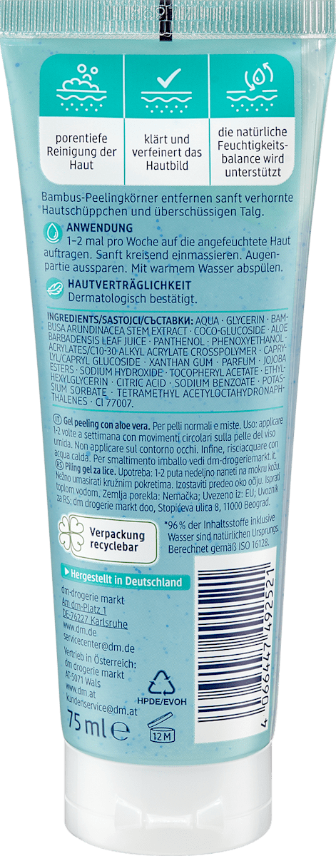 Peeling Gel Aloë Vera, 75 ml 