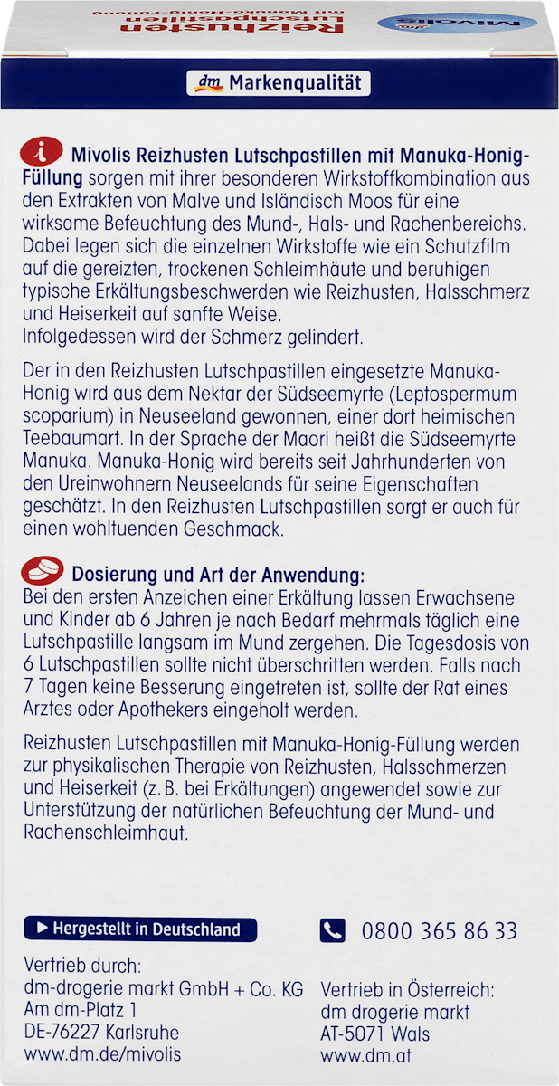 Cough Pastilles Manuka