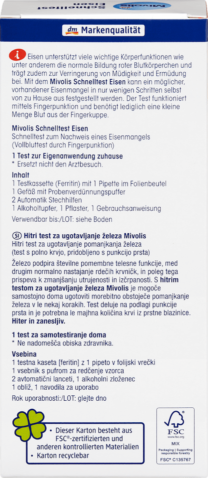 Teste rápido de ferro