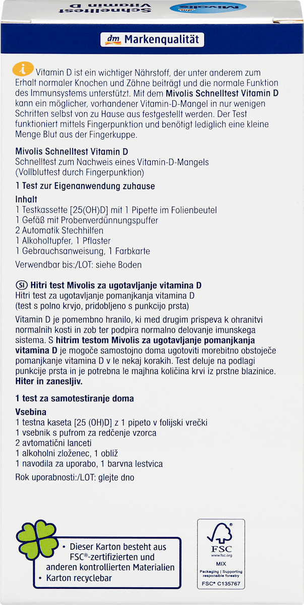 Teste rápido de vitamina D