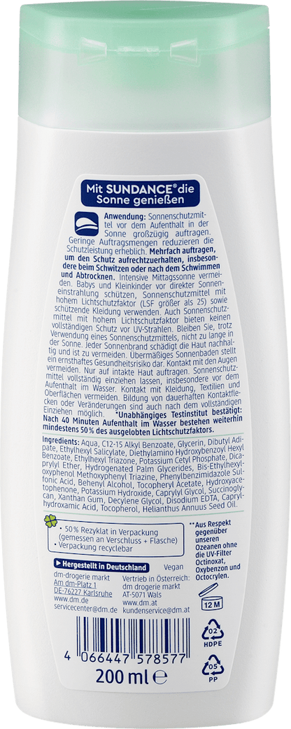 Zonnebrandcrème Gevoelig LSF 50, 200 ml