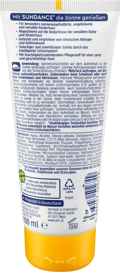 Zonnebrandcrème voor kinderen, MED ultra Sensitive, LSF 50+, 100 ml
