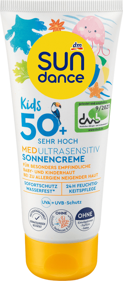 Zonnebrandcrème voor kinderen, MED ultra Sensitive, LSF 50+, 100 ml