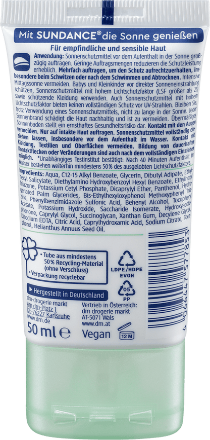 Zonnebrandcrème Gezicht Gevoelig LSF 30, 50ml