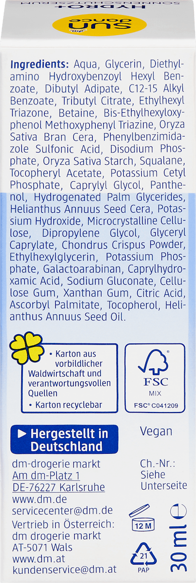 Gezichtszonnecrème Serum UV Protect+ LSF 50+, 30 ml