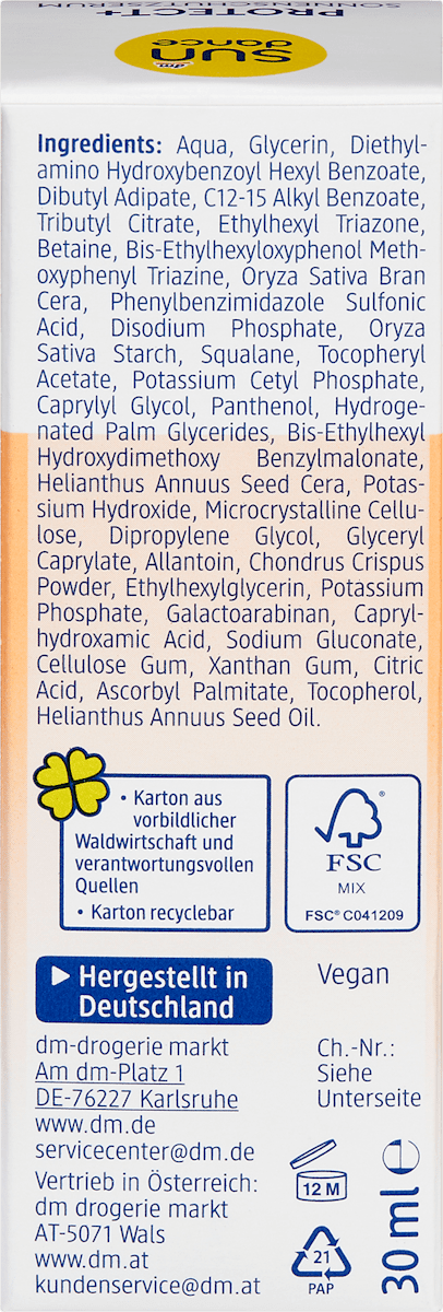 Zonnecrème Gezichtsserum UV Protect+ LSF 50+, 30 ml