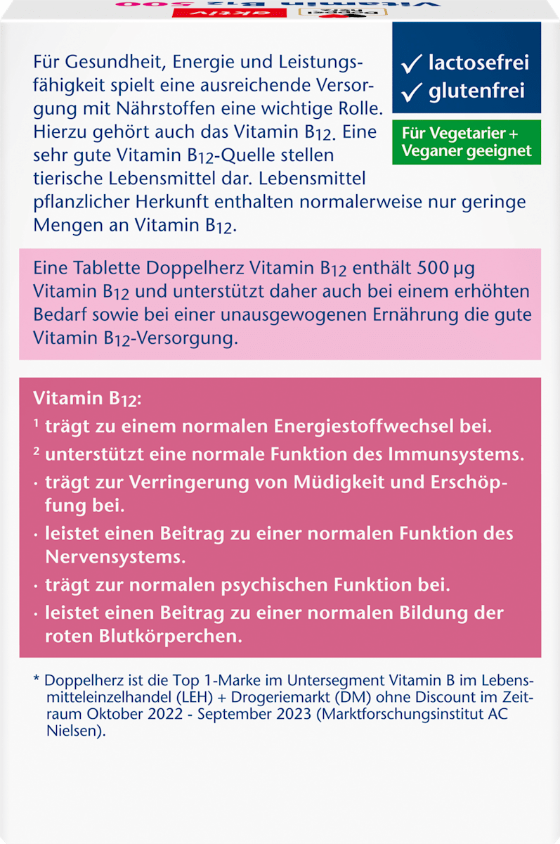 Vitamin B12 500 mini tablets