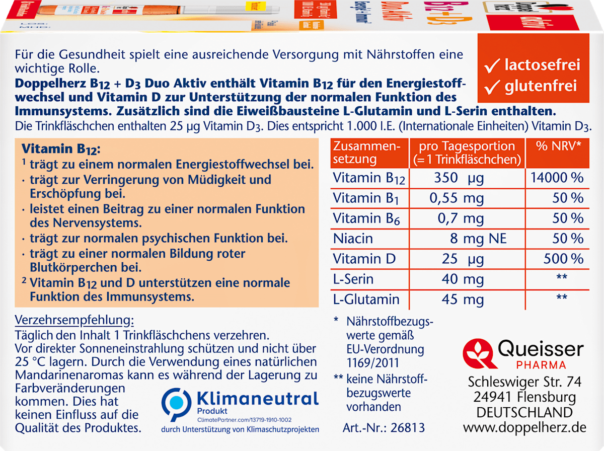 Vitamina B12 + D3 + Duo Ativo 