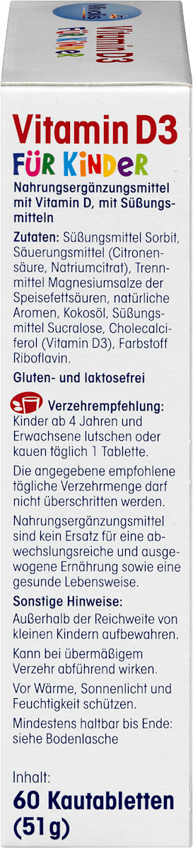 Vitamine D3 voor kinderen kauwtabletten