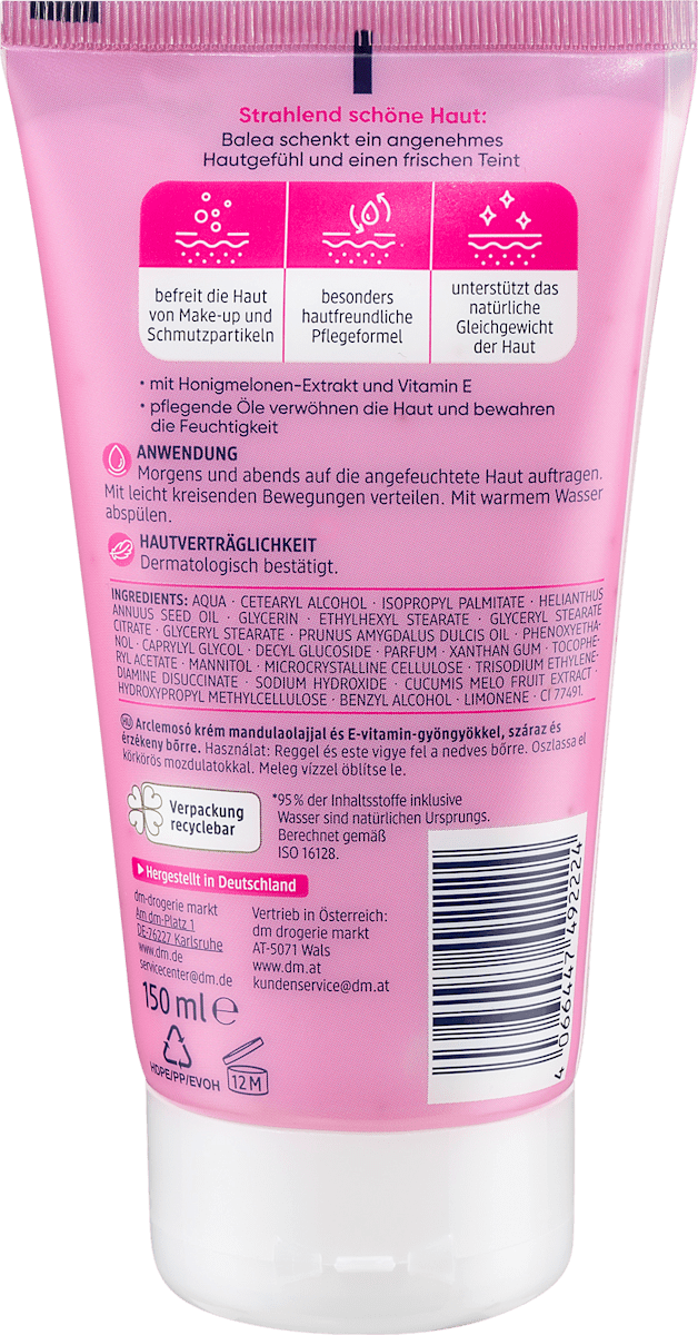 Gezichtsreinigingscrème (zacht en mild) 150 ml